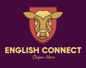 Golden Cow Head logo design