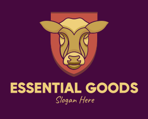 Golden Cow Head logo design