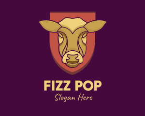 Golden Cow Head logo design