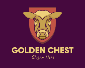 Golden Cow Head logo design