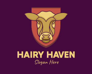 Golden Cow Head logo design