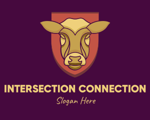 Golden Cow Head logo design