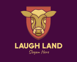 Golden Cow Head logo design