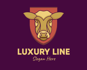 Golden Cow Head logo design