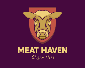 Golden Cow Head logo design