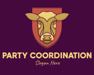 Golden Cow Head logo design