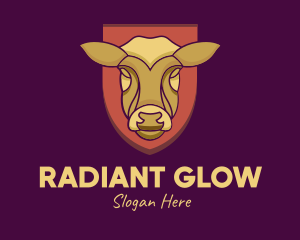 Golden Cow Head logo design