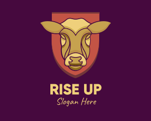 Golden Cow Head logo design