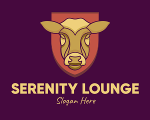 Golden Cow Head logo design