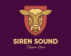 Golden Cow Head logo design