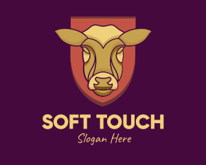 Golden Cow Head logo design