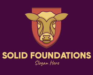 Golden Cow Head logo
