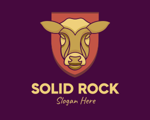 Golden Cow Head logo design