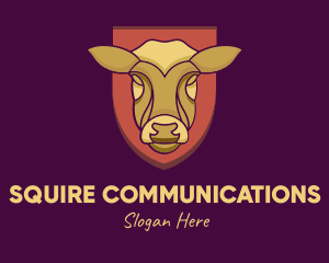 Golden Cow Head logo design