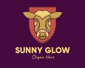 Golden Cow Head logo design