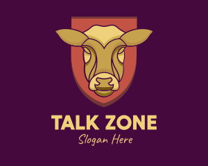 Golden Cow Head logo design