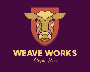 Golden Cow Head logo design