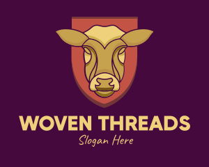 Golden Cow Head logo design