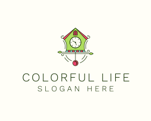 Colorful Cuckoo Clock logo design