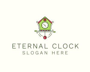 Colorful Cuckoo Clock logo design