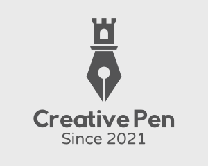 Castle Tower Pen logo design