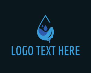 Water Droplet Drip logo