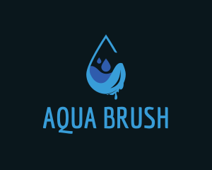 Water Droplet Drip logo design