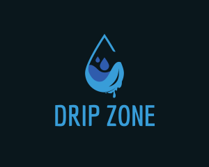 Water Droplet Drip logo design