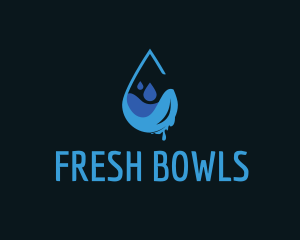 Water Droplet Drip logo design