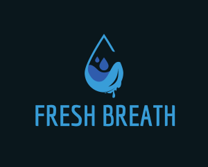 Water Droplet Drip logo design