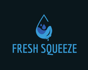 Water Droplet Drip logo design