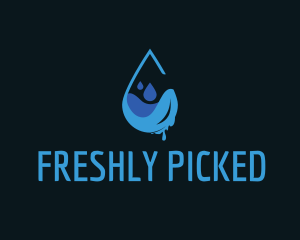 Water Droplet Drip logo design