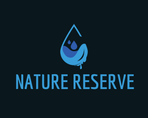 Water Droplet Drip logo design