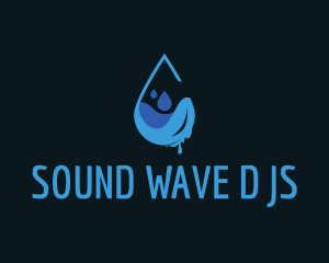 Water Droplet Drip logo design