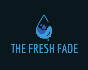 Water Droplet Drip logo design