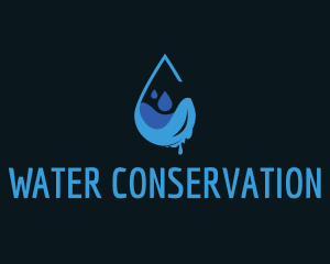Water Droplet Drip logo