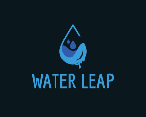 Water Droplet Drip logo design