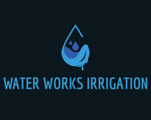 Water Droplet Drip logo design