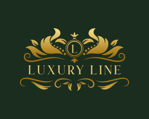 Floral Luxury Crown logo design