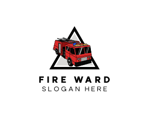 Industrial Fire Truck logo design