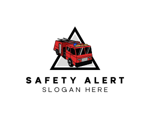 Industrial Fire Truck logo design