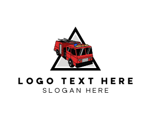 Fire - Industrial Fire Truck logo design
