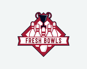 Championship Bowling Tournament Sports logo design