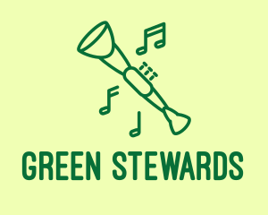 Green Jazz Oboe logo design