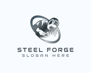 Welder Industrial Worker logo design