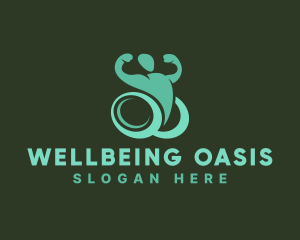 Wheelchair Rehabilitation Therapy logo design