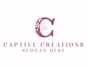 Flower Boutique Letter C logo design