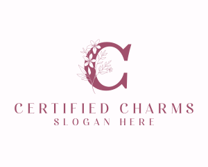 Flower Boutique Letter C logo design