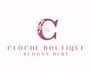 Flower Boutique Letter C logo design