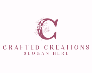 Flower Boutique Letter C logo design